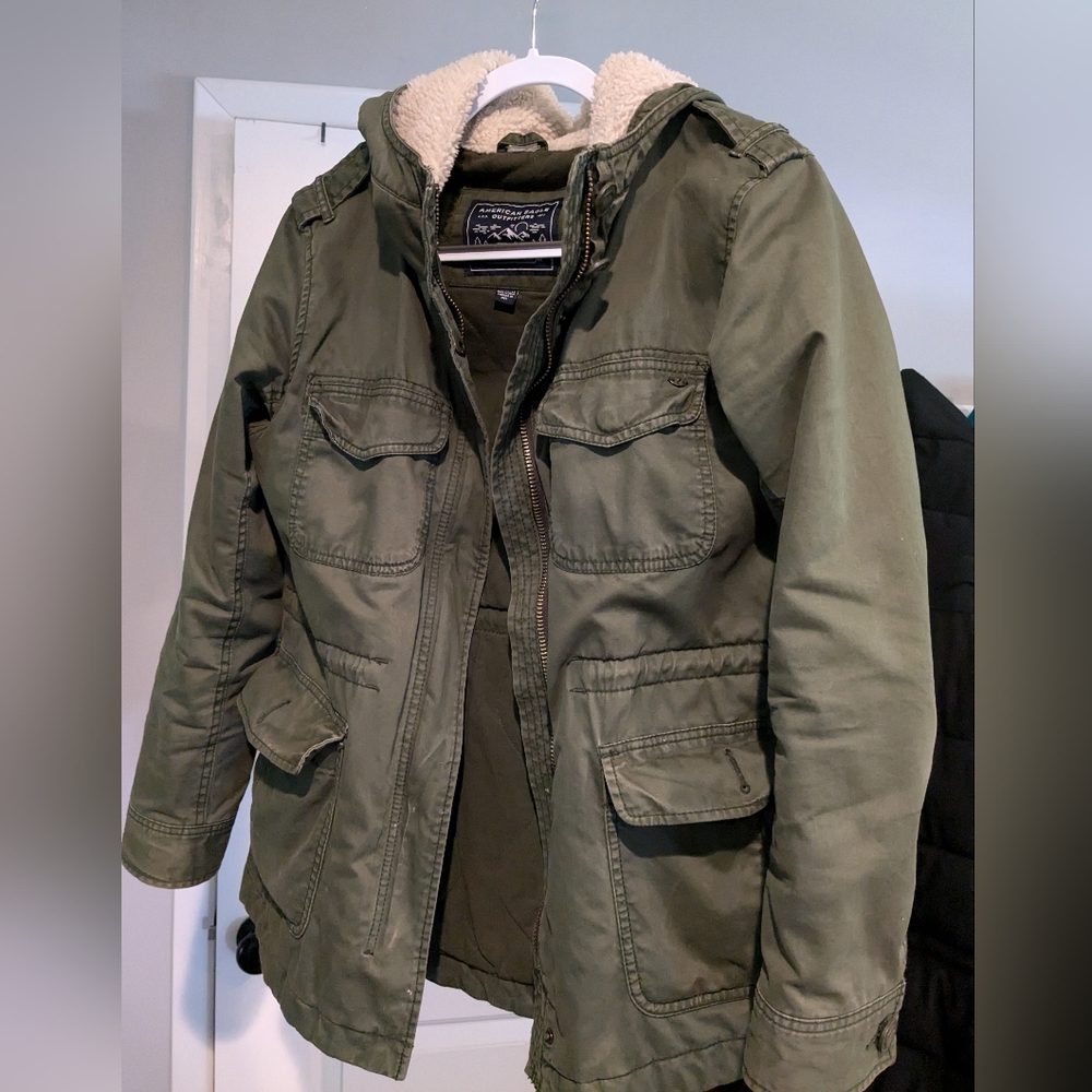 American Eagle Olive Green Jacket Medium